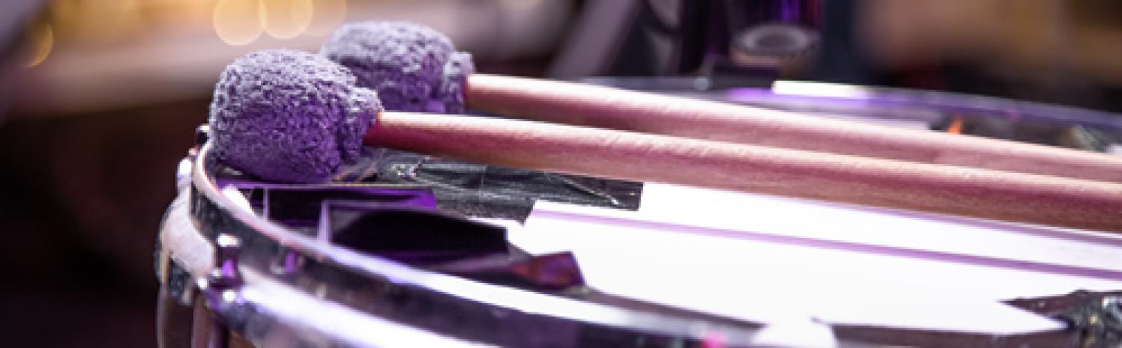 Timpani mallets rsting on a timpano